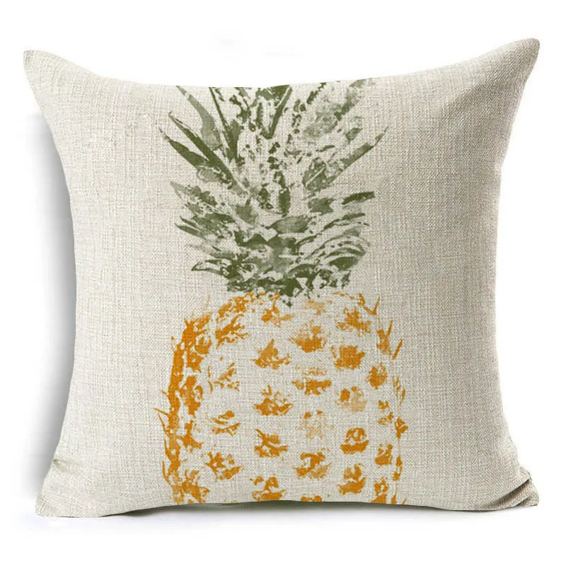 Nordic Style Succulents Printed Cushion Cover Pineapple Ananas Pattern Home Decorative Sofa Car Chair Throw Pillow Case