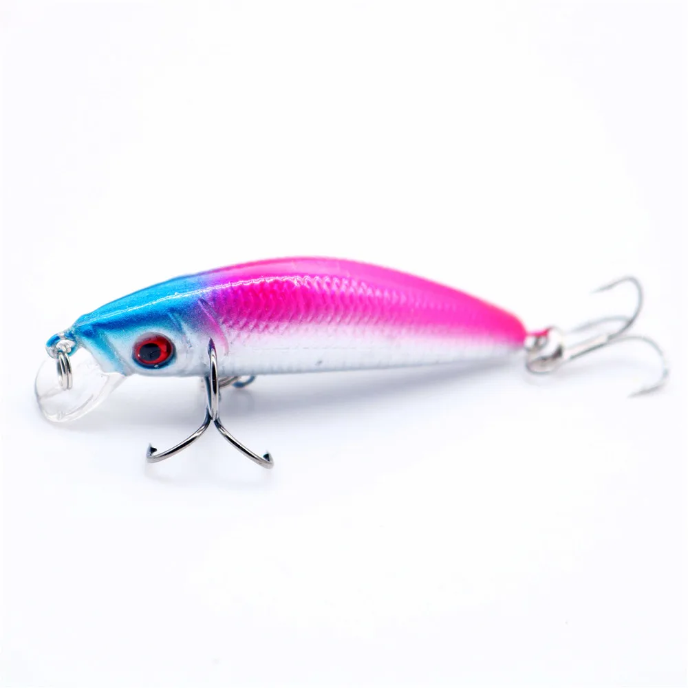 1pcs Classic Minnow Fishing Lure 7cm 8g 3D Eyes Hard Bait Fake Fish Crankbait Wobblers Artificial Swimbait Peche Fishing Tackle