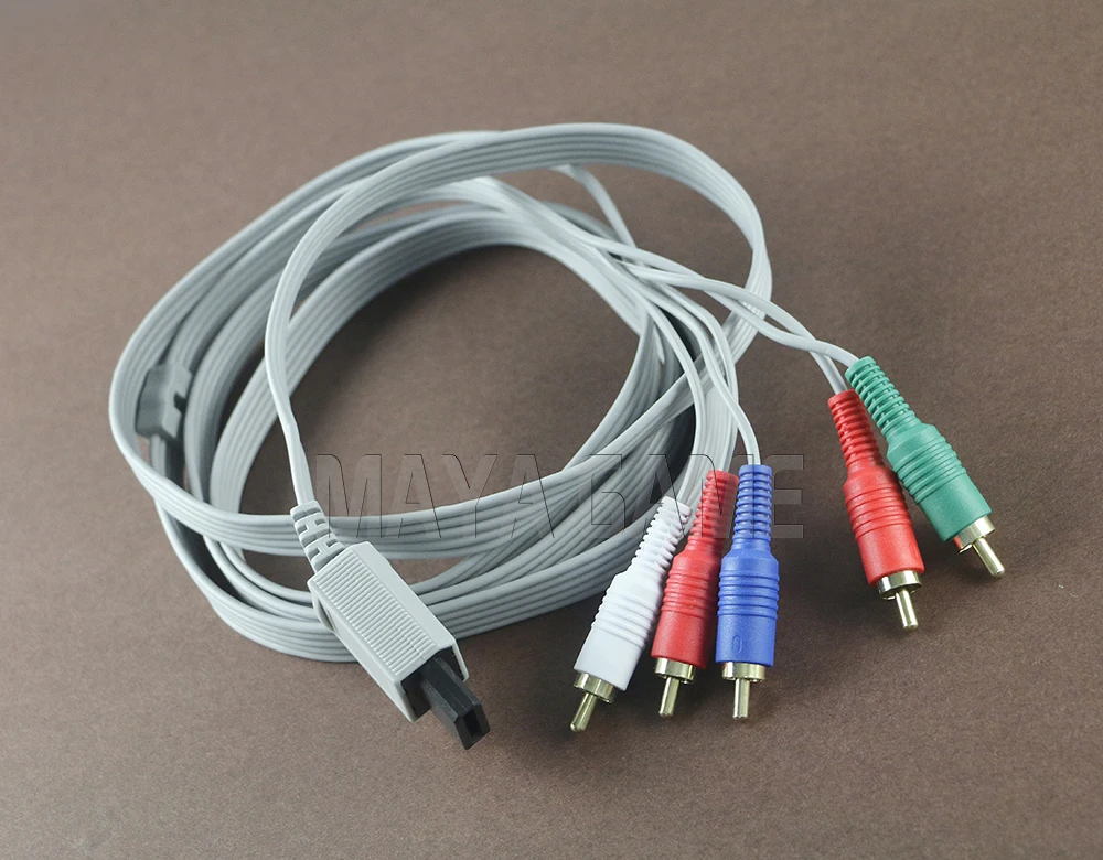 

30pcs/lot 1.8m Component AV Cable High-Definition 1080i/720p HDTV AV Audio Adapter Cable Cord Wire 5RCA For Nintendo Wii u