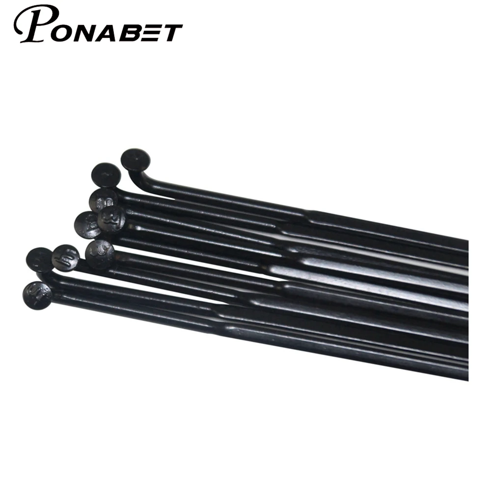 PONABET Super light  Black CN Aero 424 spoke with alloy Nipples J-bent/straight pull spoke