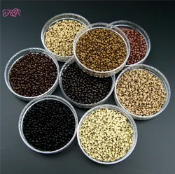 Nano mikro halka 2.5MM mikro Nano halka 5000 birimleri Nano Cooper mikro yüzükler boncuk Nano ucu ile kullanım için önceden birleştirilmiş saç uzatma