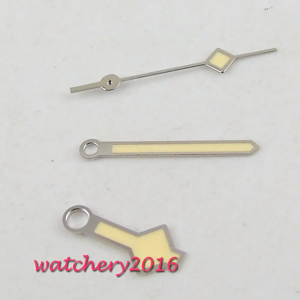 Watch Parts Beige Snowflake Watch Hands For Men Fit NH35 NH36 7S26 Replacement Accessories