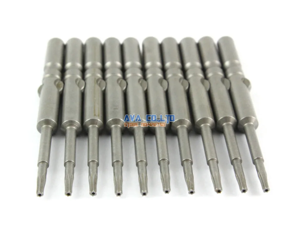 

10 Pieces T6 Magnetic Torx Screwdriver Bit S2 Steel 5mm Round Shank 60mm Long