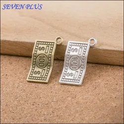 20 Pieces/Lot 13*21mm Antique Silver plated Antique Bronze Plated Greenback Dollar Charms 2290
