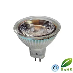 10pcs/lot 5w MR16 Spotlight Glass body AC/DC12V dimmable COB LED bulb warm white cold white