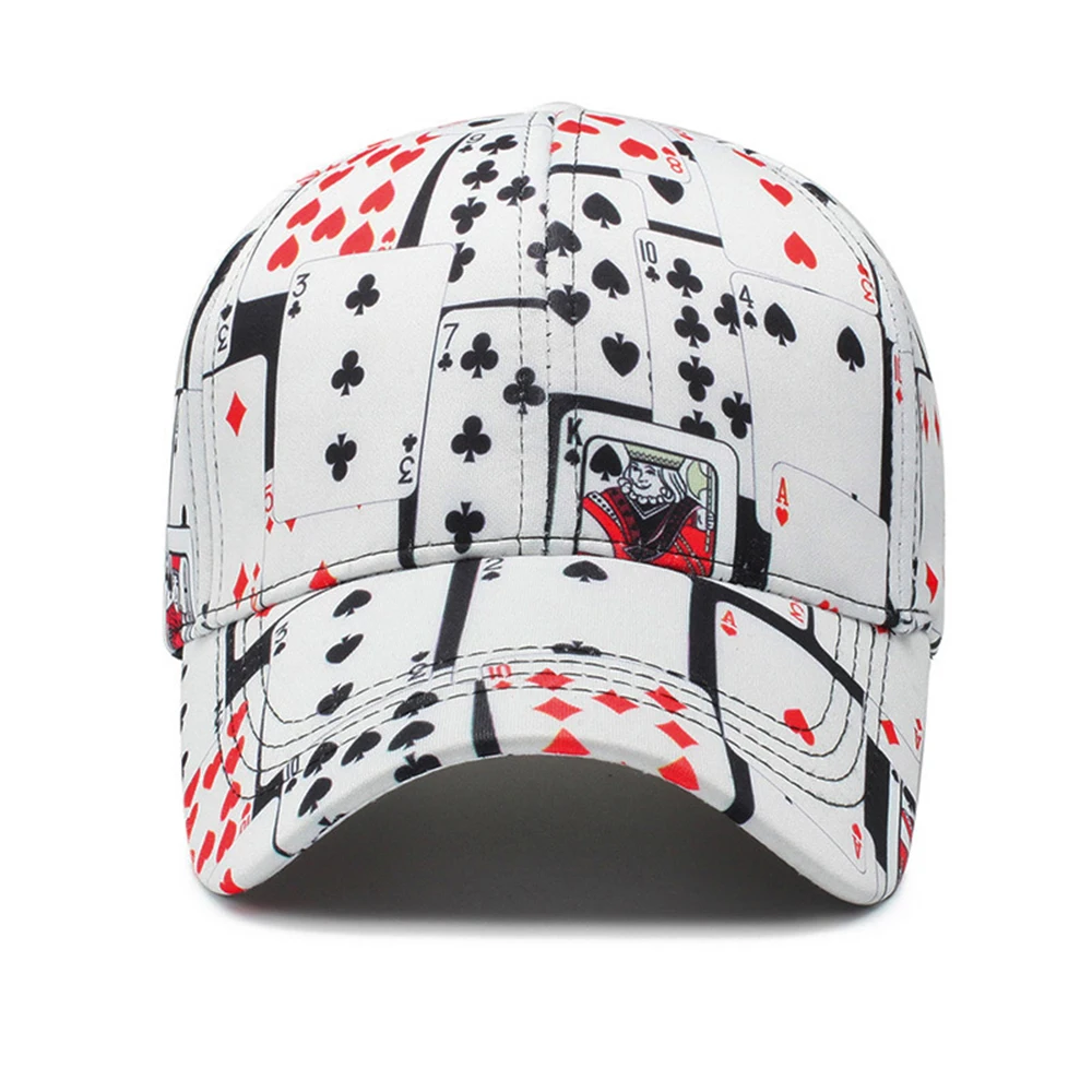 FS 2024 White Poker Print Snapback Baseball Caps For Men Brand Women Hat Vintage Trucker Hats Street Hip Hop Cap Gorra Hombre