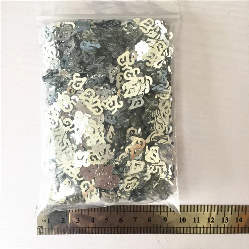 25th silver marrige anniversary Party Decorations number 25 Confetti