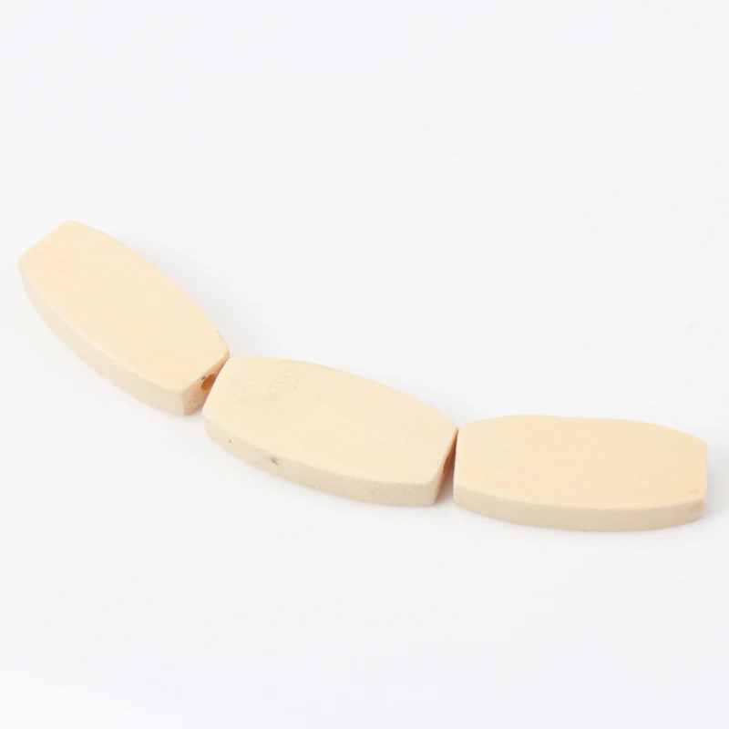 20Pcs Natural Strip Wooden Round Loose Spacer Beads for Jewelry Making Diy 26x12mm New KL137