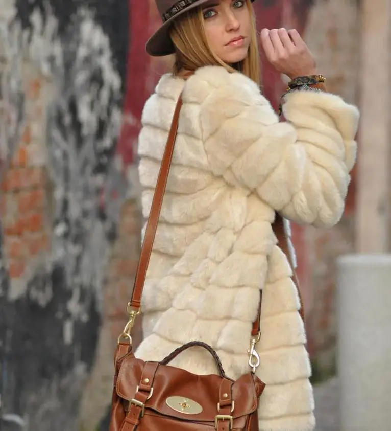 S-4XL fashion 2023 wainter new faux fur coat warm wool jacket Korean Slim was thin fur coat thickwe warm coat wj684