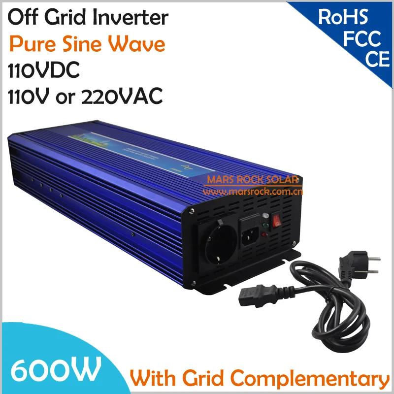 600W DC110VAC110V/220V, Off Grid Pure Sine Wave Solar or Wind  Inverter, City Electricity Complementary Power Inverter