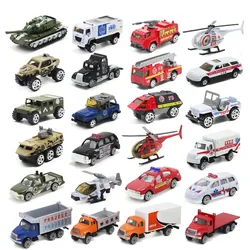 5pcs/lot 1:64 Alloy Model Car City Fire Engine Suit Army Toy Car for Children