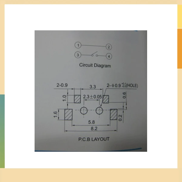 3*6 patch h 3X6mm side by the use of the key h Tact Switch 3X7 MP3 MP4 Taping.