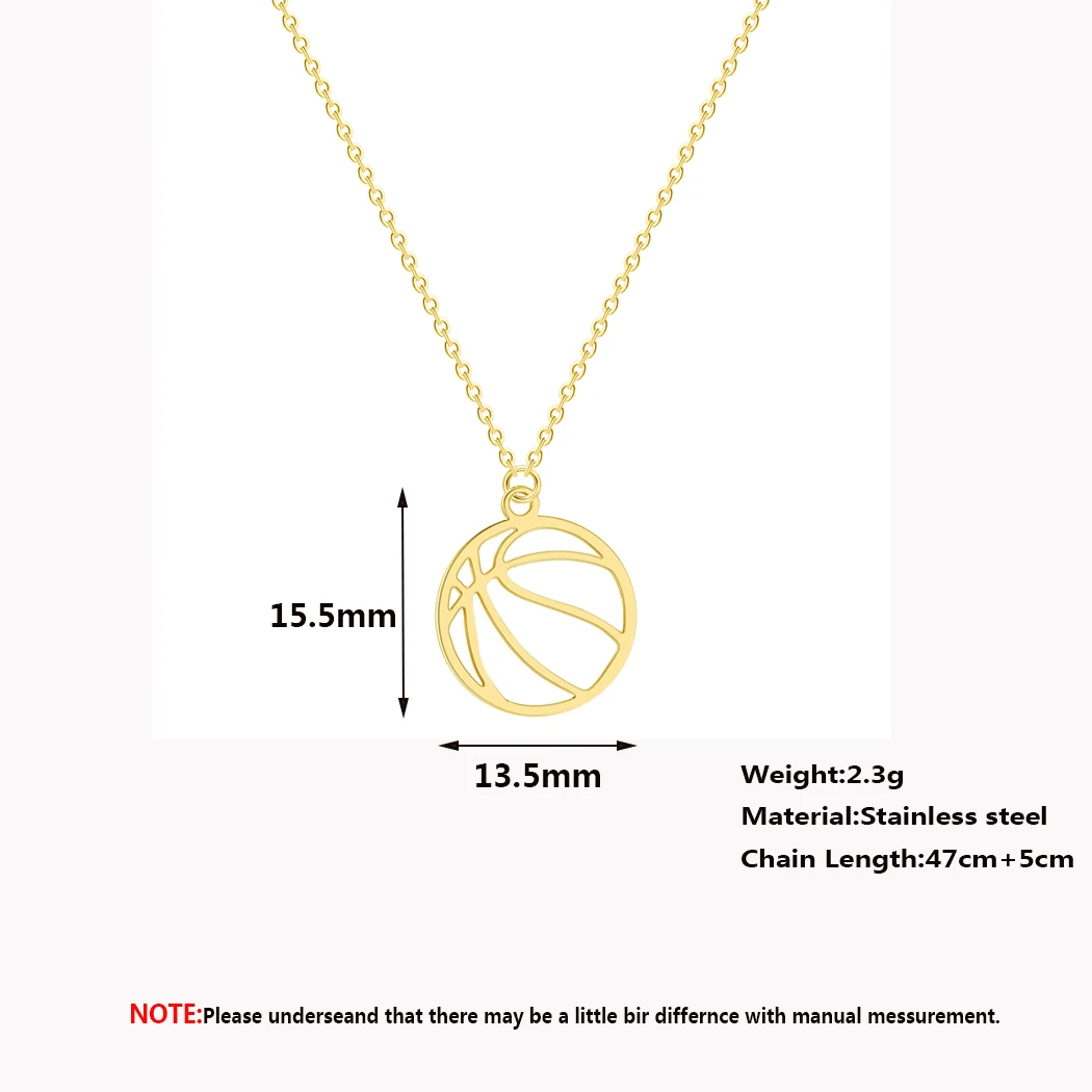 Kinitial Ball Pendant Necklace Sports Jewelry Sport Charm Volleyball Chain Necklace Gifts Volley ball Sports Fan collares