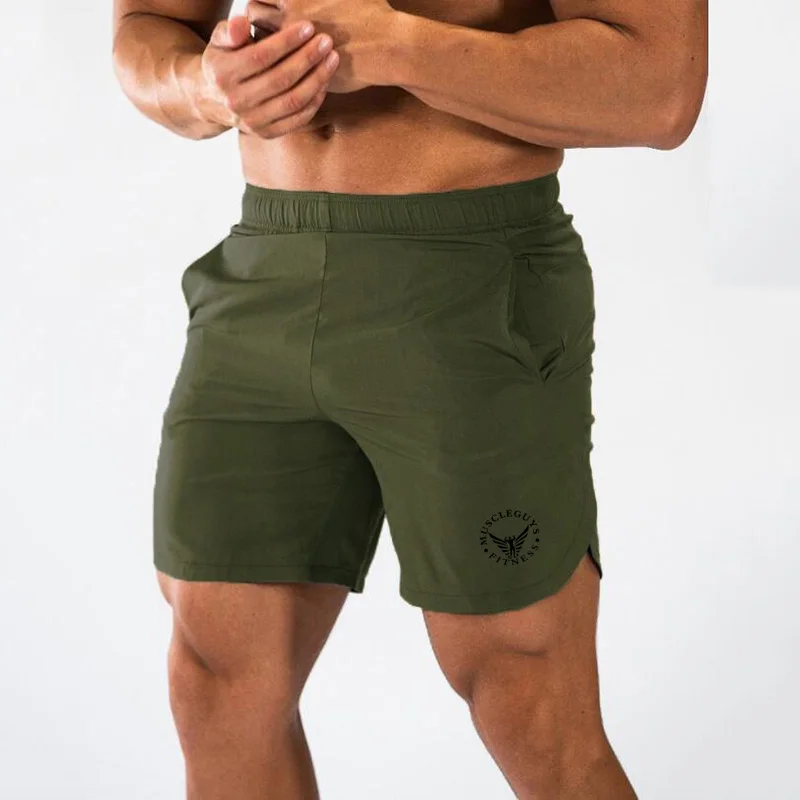 Shorts fitness de verão para homens, short para academia, musculação profissional, roupas para corrida, treino, secagem rápida