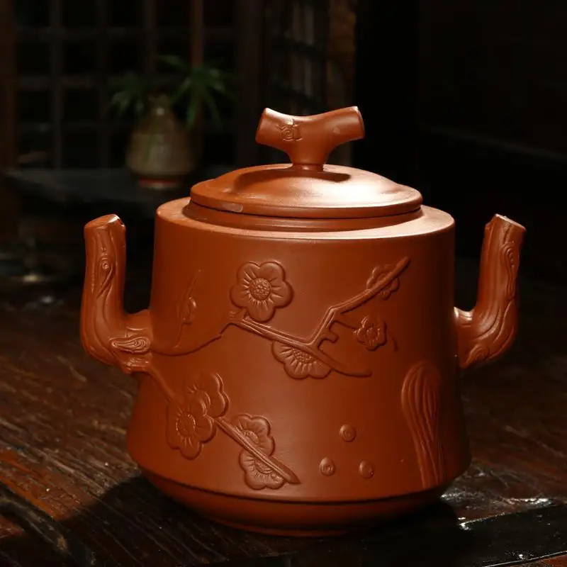 Yixing Zisha purple clay teacaddy  tea jar  tea tank  Puer  oolong  pottery  plum type  small size  Storage tank  onsale~