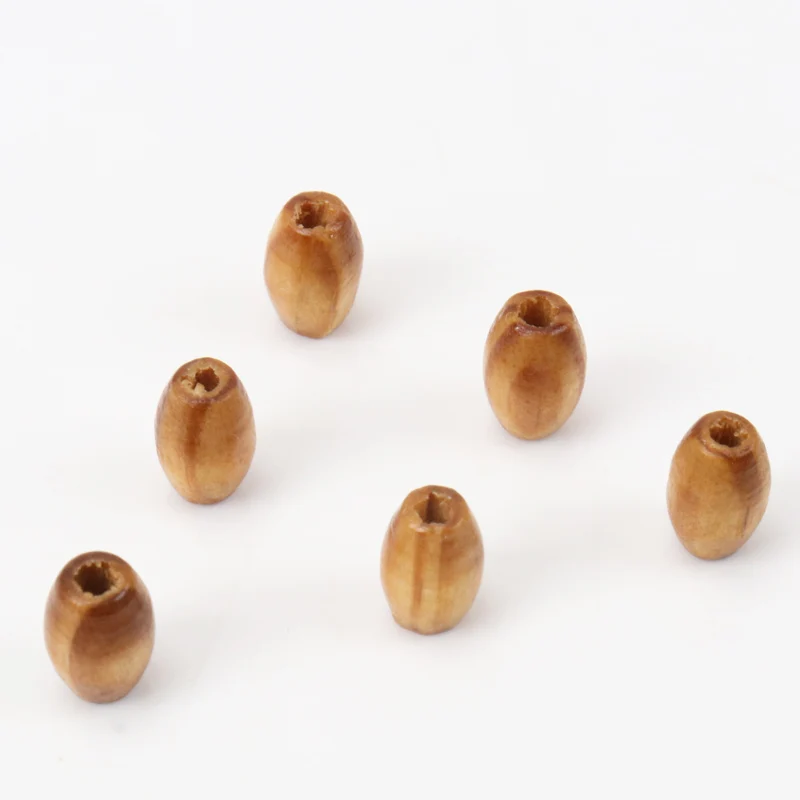 Brown colors Natural Pine Oval Wooden Round Ball Spacer Beads for Jewelry Making Diy 6x9mm 200Pcs New