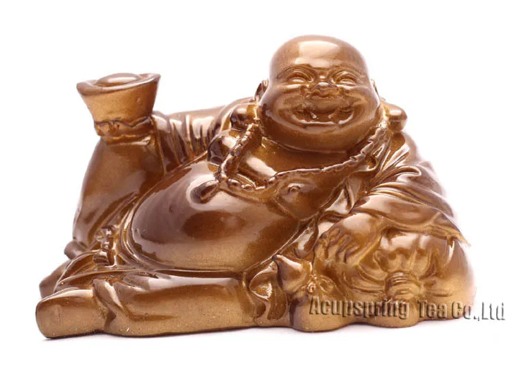 Amzing  Allochroic Mascot, Golden Buddha, Ornament, tea pet,Fengshui, Best Gifts,present,will change color,S1032D, Free Shipping