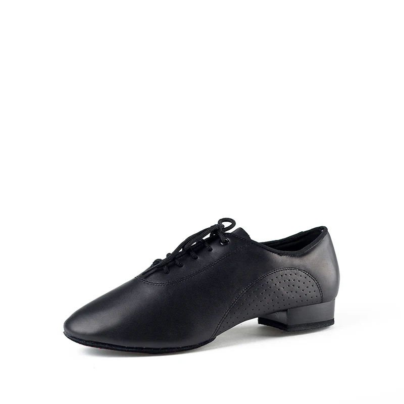 Scarpe da ballo moderne in vera pelle da uomo Brand Square Party Ballroom Latin Soft pelle bovina Black BD 309 coupon prova gratis la SALSA