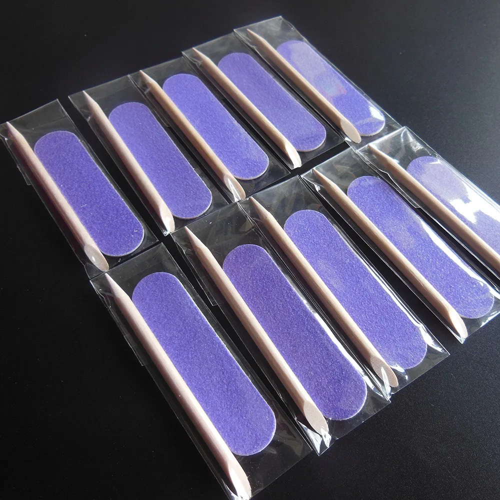 10 pcs mini manicure set pedicure kit disposable nail kit  hotel nail file  wood nail file cuticle wood stick