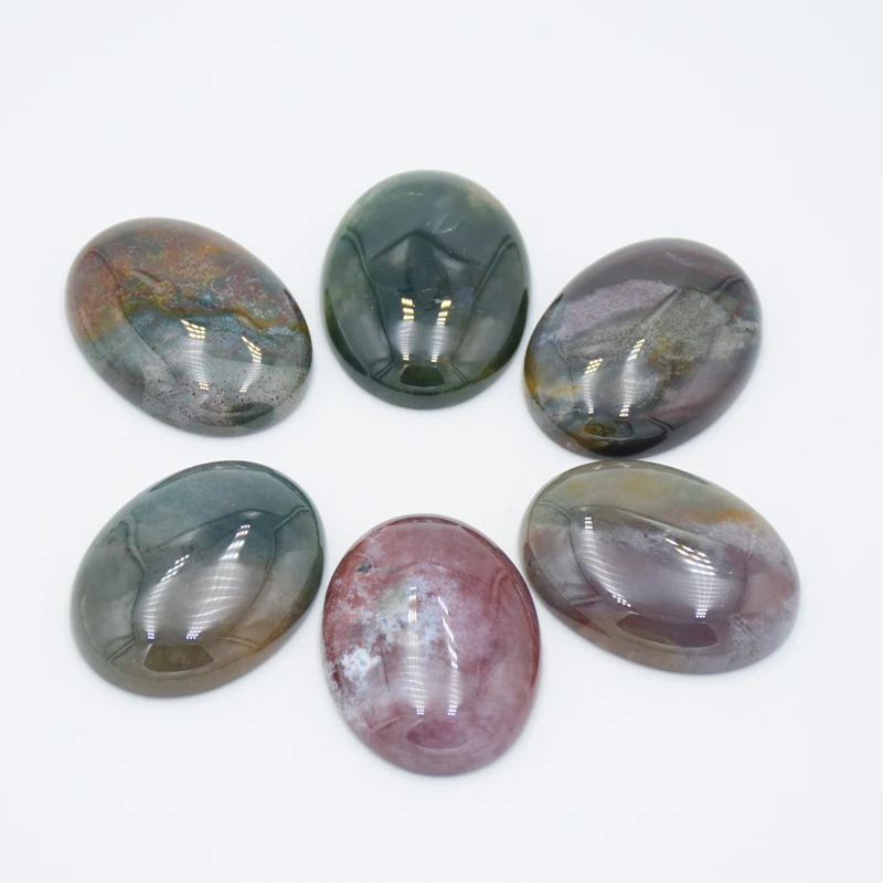 Natuurlijke Ovale Losse Steen Geen Boor Gat Groene Indian Agaat Onyx Cab Cabochon Kralen Voor Vrouwen Mannen Sieraden Maken Diy handgemaakte
