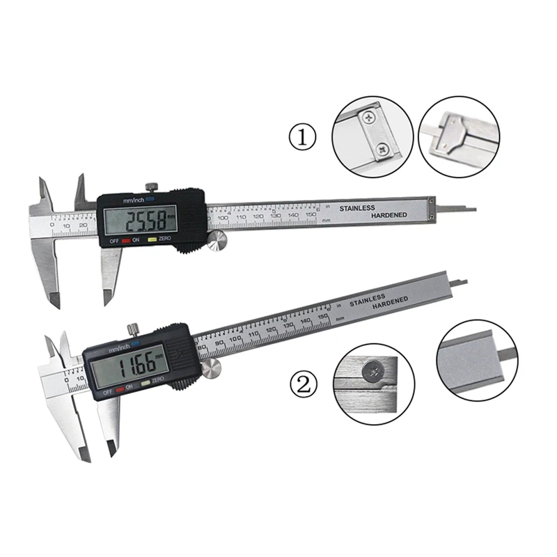 Measuring Tool Stainless Steel Caliper 0-150mm 200mm 300mm Digital Vernier Caliper Gauge Micrometer Paquimetro Messschieber