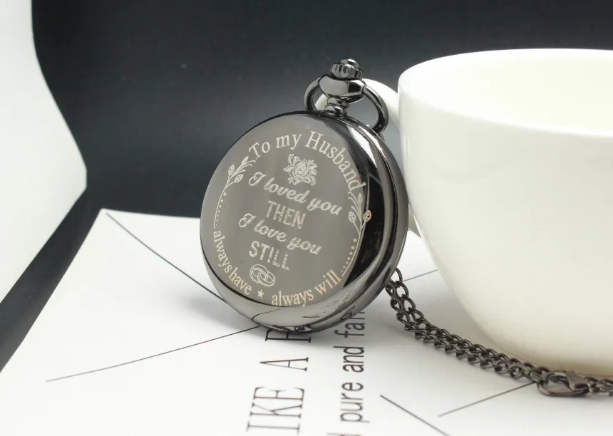 Women Fob Watches to My Husband Love You Still Printing Metal Pocket Watch Gift For Mother's Day Watch