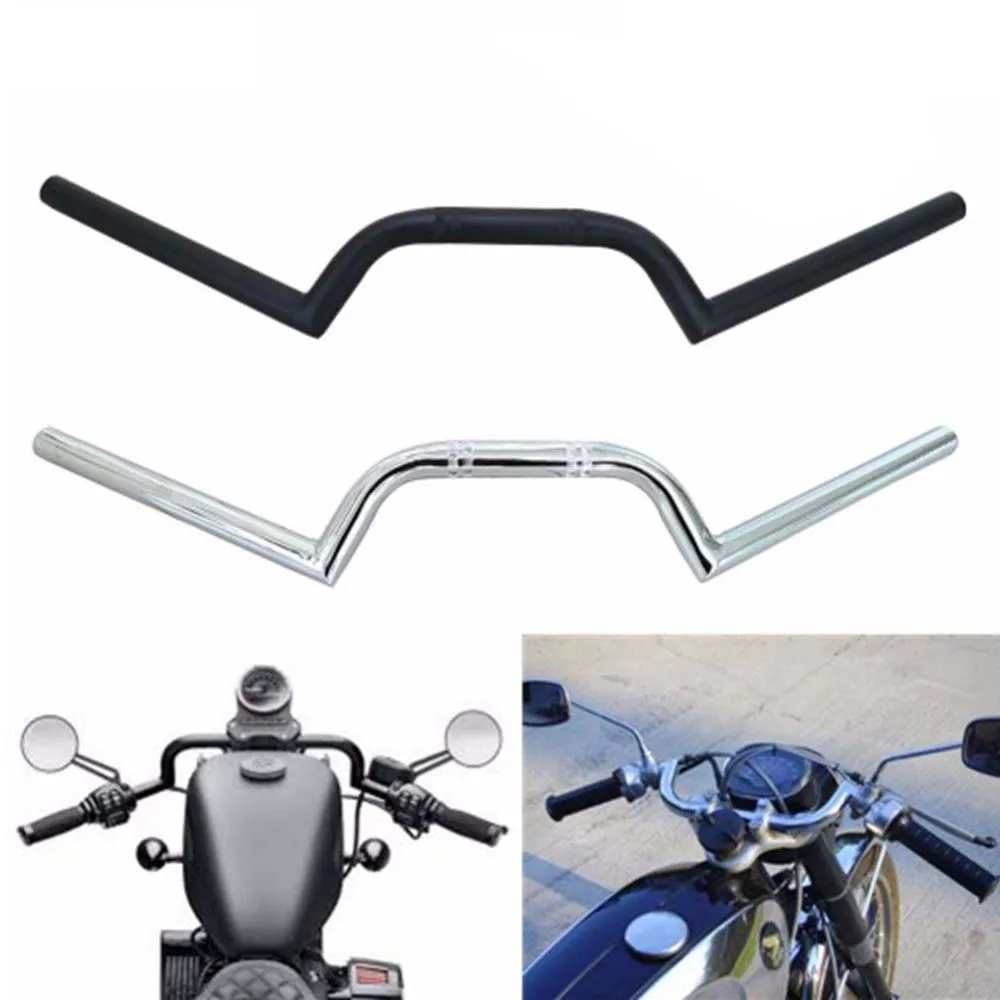 Universal Black Motorcycle Adjustable Rotatable Handlebar Wide 7/8\