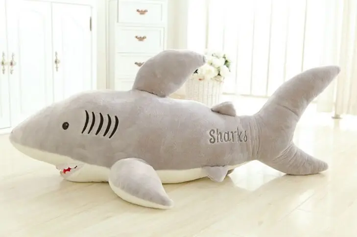 small cute plush shark toy soft gray shark doll gift about 65cm 2585