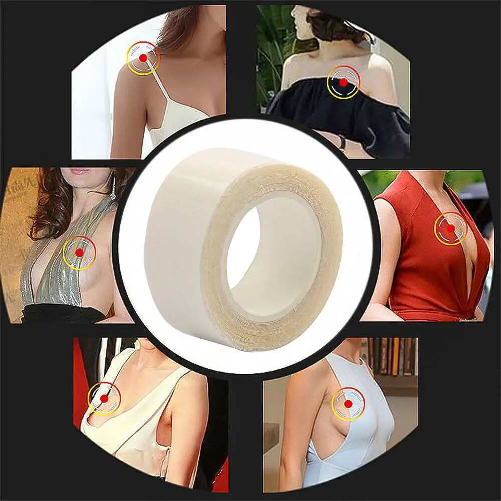 Double Sided Body Tape Self-Adhesive Bra Clothes Dress Shirt Sticker Clear Lingerie Anti-naked Invisible Chest Patch Waterproof