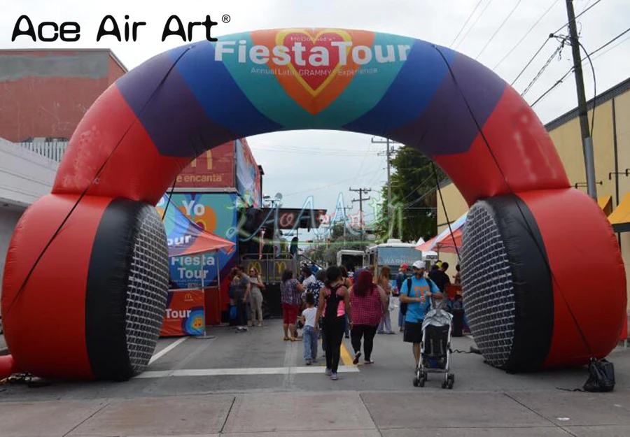 

Giant Surprising Inflatable Headphone Shape Arch Entrance Archway Gate Huge Headpset Replica for Advertising and Event Parties