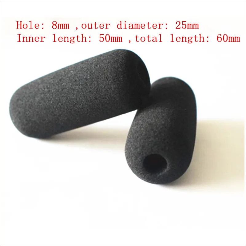 ที่คลุมไมโครโฟนสำหรับการบินโฟมไมโครโฟนแบบนิ่ม5ชิ้นที่คลุมกระจกหน้าฟองน้ำสำหรับ HMEC-25 HME100 HME110 HMEC-300