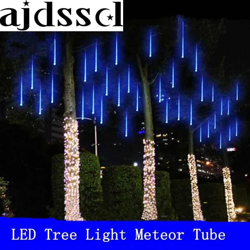 50cm 30cm 20cm waterproof Meteor Shower Rain Tubes Led Light 110-240V EU US Plug Christmas Light Wedding Garden Decoration Xmas