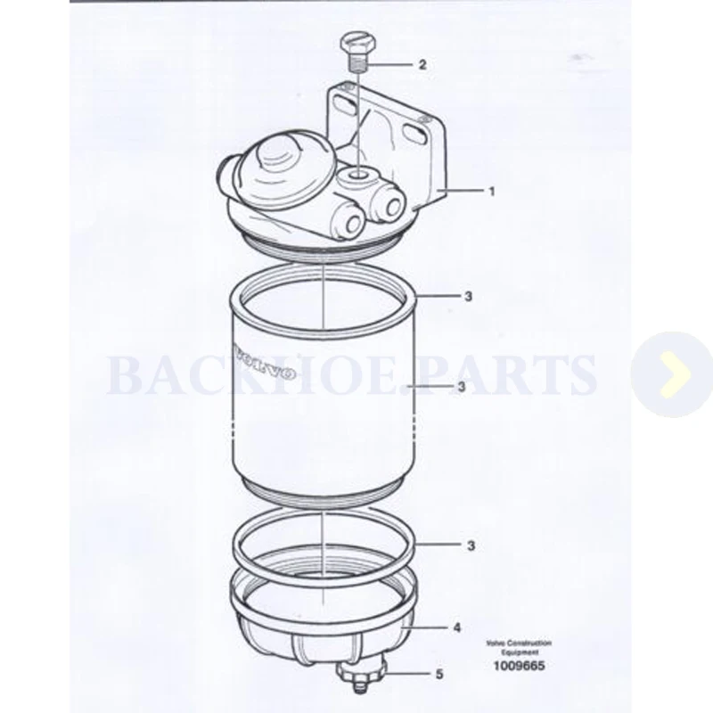 Filter Assembly VOE 11713138 VOE11713138 for Volvo Excavator EC135B EC140B EC160B EC180B EC210B EC330B EC360B EC460B