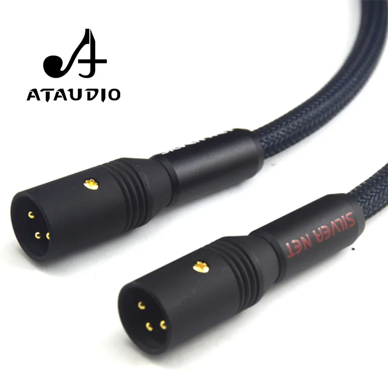 ATAUDIO posrebrzany kabel XLR Hi-end G5 Hifi 2 XLR męski na 2 XLR kabel żeński