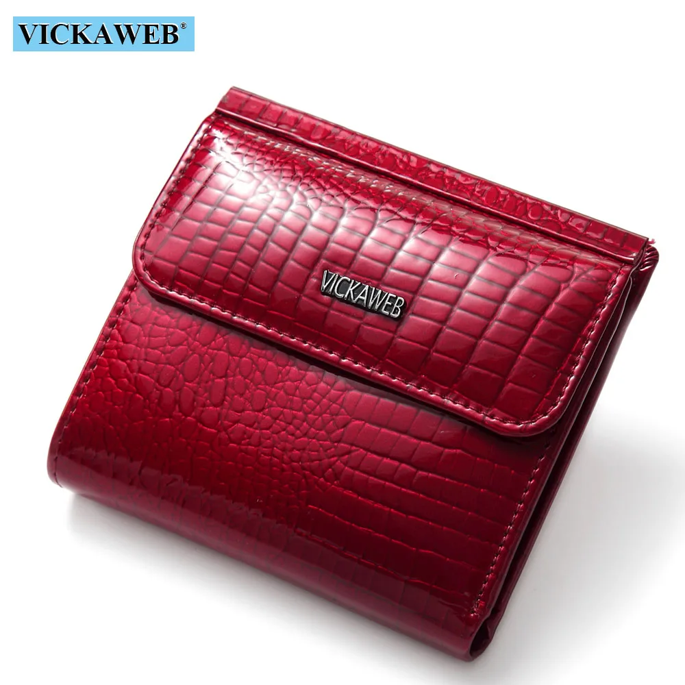 KAWEB-Mini Portefeuille en Cuir group pour Femme, Porte-Monnaie Court à Loquet Alligator, à la Mode, 209