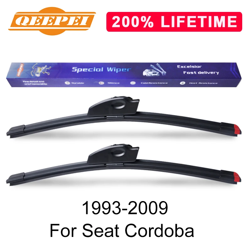 

QEEPEI Replace Wiper Blade For Seat Cordoba 1993-2009 Silicone Rubber Windshield Windscreen Wiper Auto Car Accessories