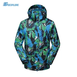 Casaco de neve impermeável masculino, Thicken Sportswear, Casacos ao ar livre, Esqui, Snowboard, Esqui, Acampamento, Masculino, Inverno