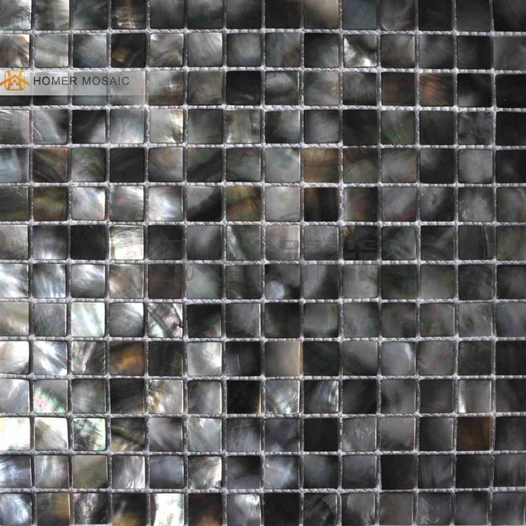 20 square meteres  black mother of pearl tiles luxury tiles for kitchen backsplash and bathroom wall and floor