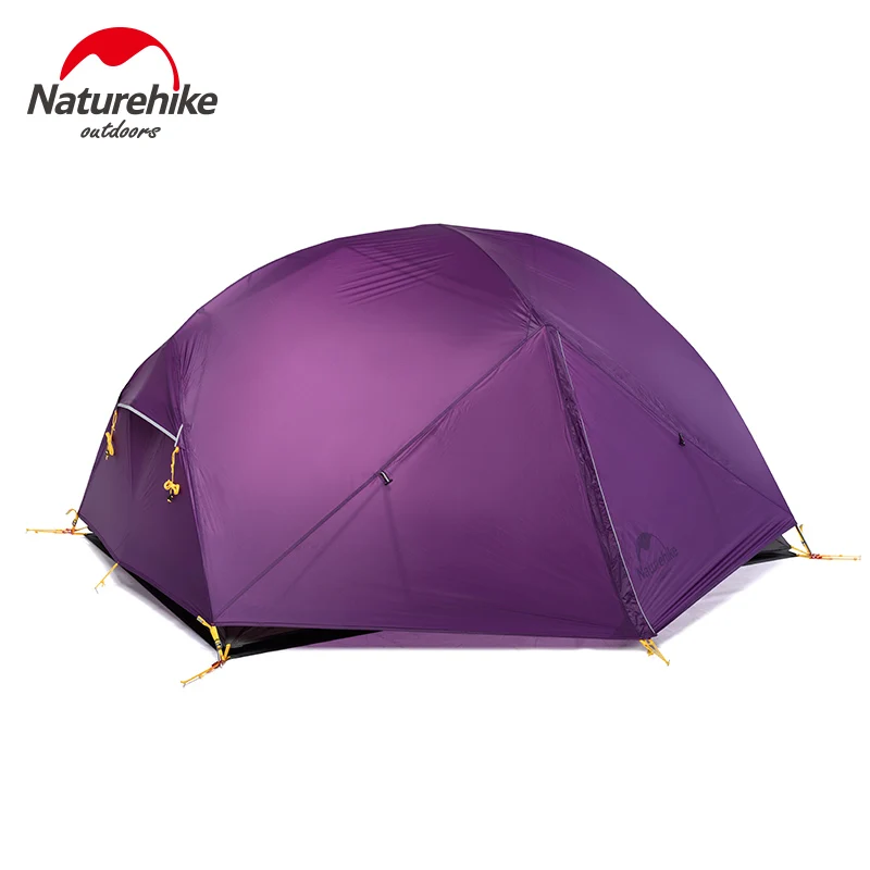 Outdoor 2 Person 20D Silica Gel Coating Waterproof Double Layer Tent Aluminum Rod Portable Ultralight Camping Tents PU4000mm