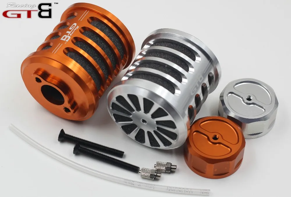 GTBracing Aluminum Air Filter kit with Gas Cap for 1/5 RC Car HPI KM Rovan Baja 5B SS 5SC