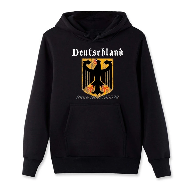 Deutschland Flag Crest Germany Eagle Socceres Footballer Hoodie Men Cotton  Fleece Men Sweatshirts Jackets Tops