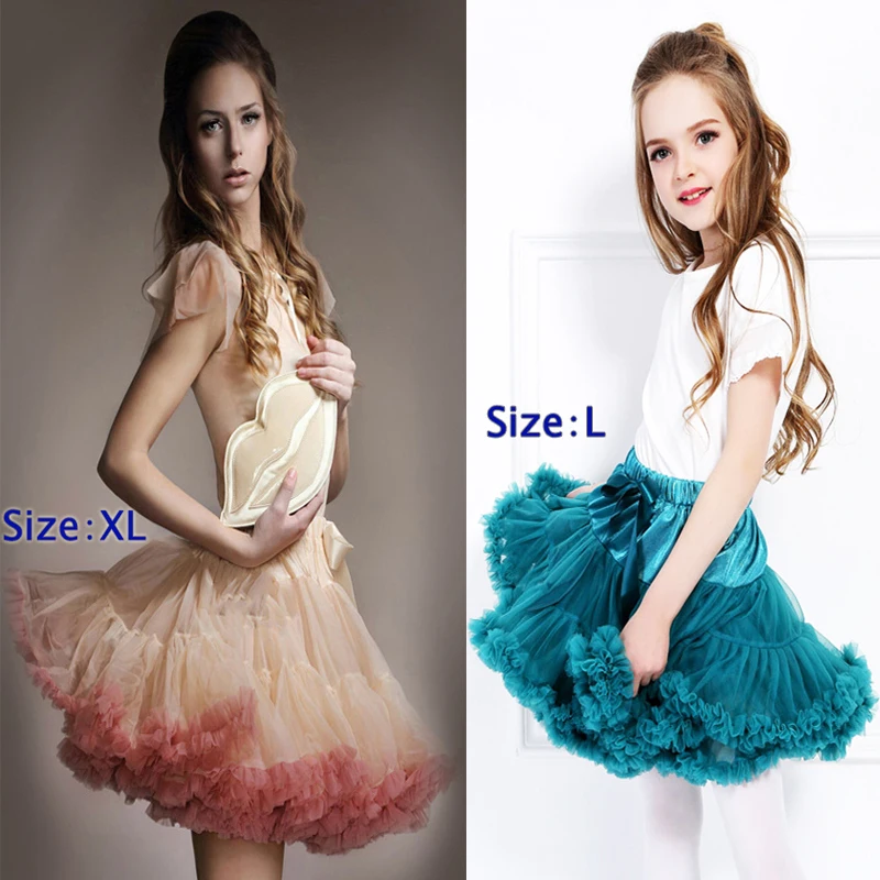 0-16Y Children Skirts Baby Girl Fluffy Tutu Skort Elegant Kids Tulle Cake Skirt Dance Wear Princess Student Ball Gown Pettiskirt