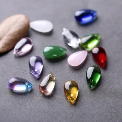 10pcs 14x8mm Tear Drop Lampwork Mermaid Beads Multi Color Crystal Droplet Glass Beads Pendant Handmade DIY Jewelry Making