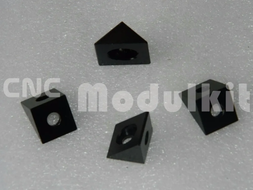 Open Builds C Beam Aluminum Block Black 90D Angle Corner Connector 3D Printer Triangular Fitting Blast Oxidation CNC Modulkit