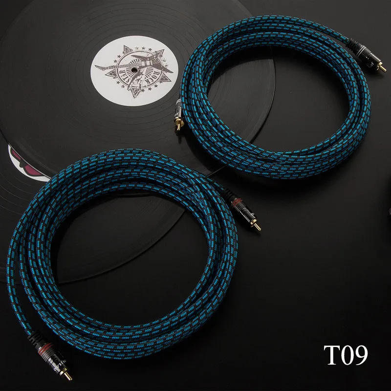 2RCA a 2RCA Dual RCA macho a macho HIFI Cable de Audio AV Coaxial Digital de alta calidad enchufe M/M adaptador Coaxial Cable de vídeo