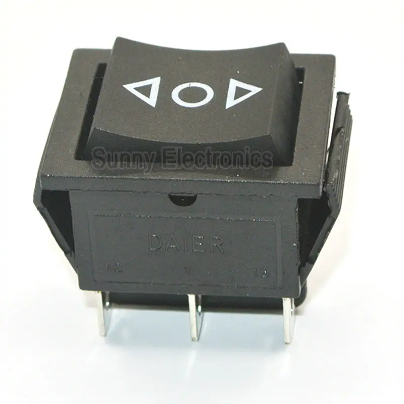 12V 6-Pin DPDT Power Window Momentary Rocker Switch AC 250V/16A 125V/20A  (ON)-OFF-(ON) Switch