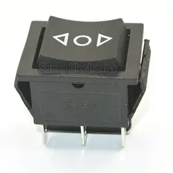 12V 6-Pin DPDT Power Window Momentary Rocker Switch AC 250V/16A 125V/20A  (ON)-OFF-(ON) Switch