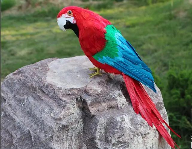 

big new simulation red&blue parrot model polyethylene & furs bird gift about 50cm 0583