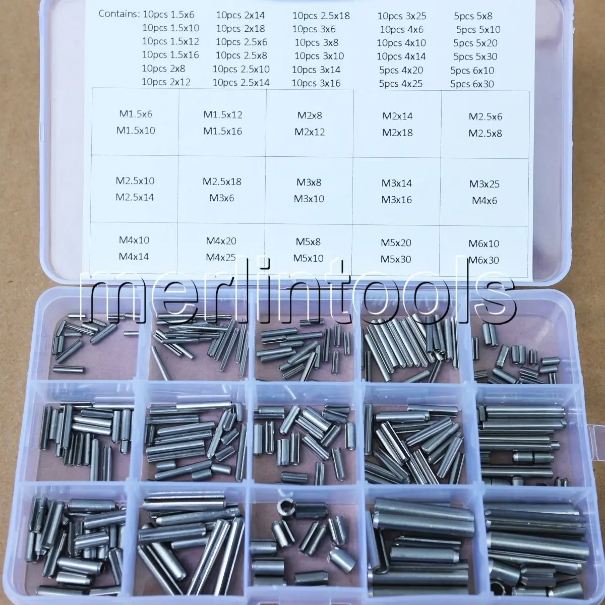 

30 Kinds of 304 Stainless Steel Split Spring Dowel Tension Roll Pins M1.5 - M6