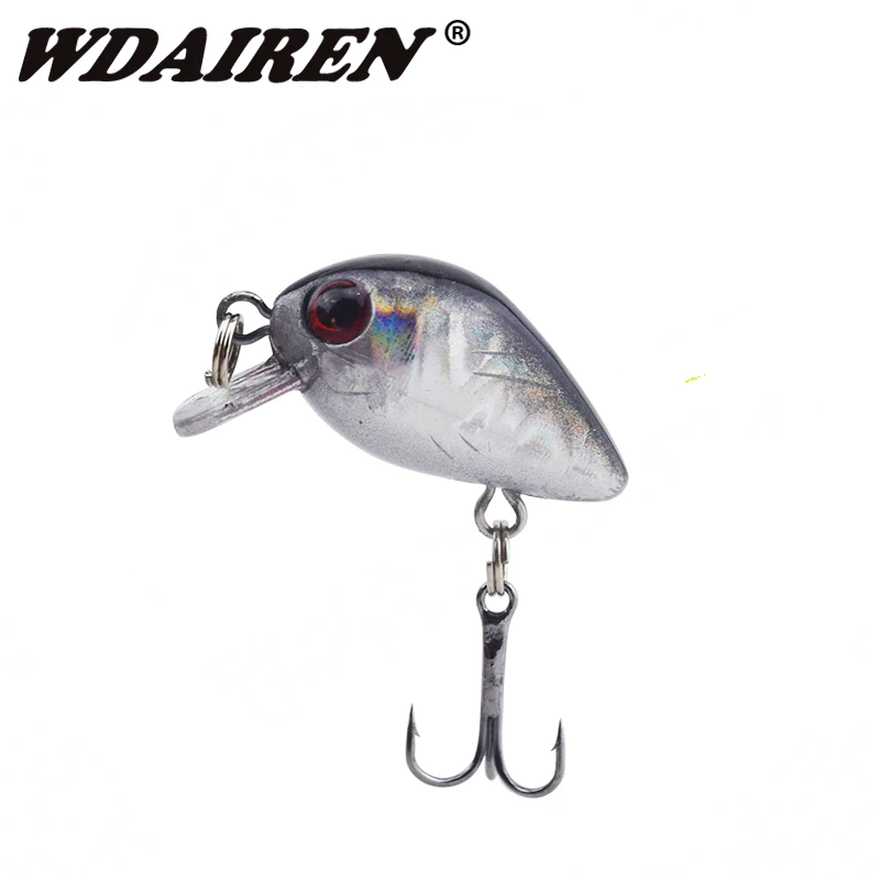 

WDAIREN 1Pc Mini Crazy Crank Wobble 3cm 1.2g Artificial winter Hard Fishing Lures Swim bait Japan Crankbait pesca Tackle WD-033